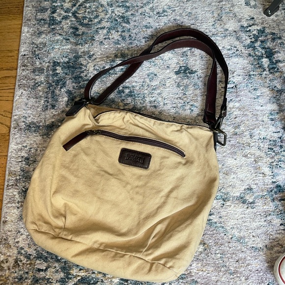 Genuine Vintage DULUTH Canvas and Brown Leather Messenger Bag Crossbody - Picture 1 of 6